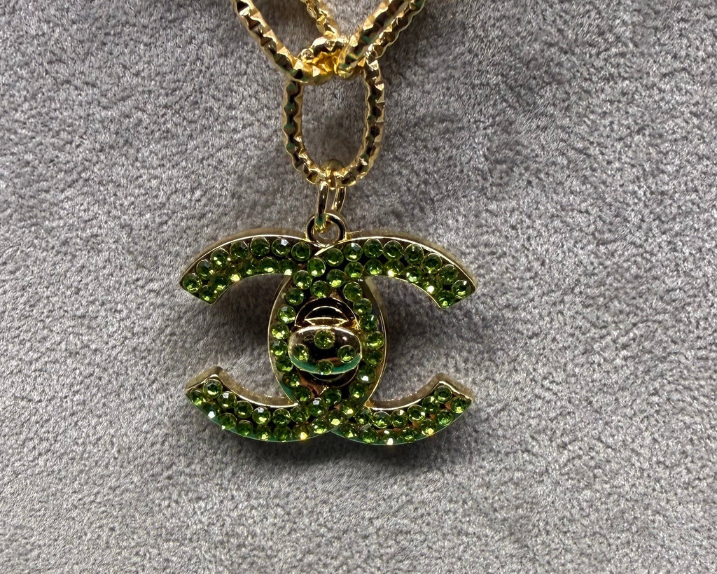 128 - Upcycled Gold Pendant Necklace