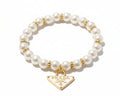 52- Upcycled White Mini Triangle Bracelet