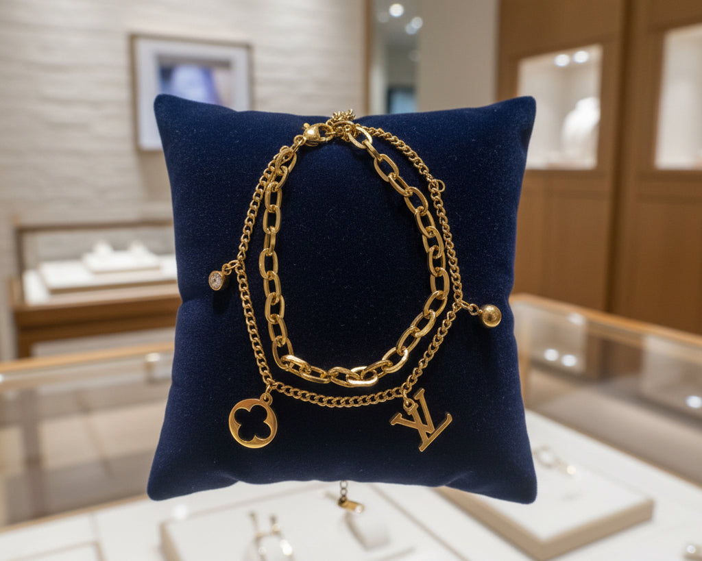 79 -Gold Charm Bracelet