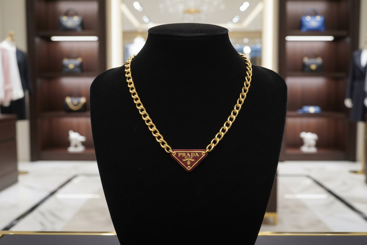 349 - Upcycled Gold Pendant Necklace
