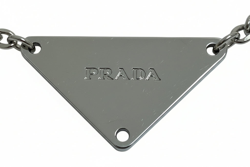 63 - Upcycled Silver White Triangle Bracelet