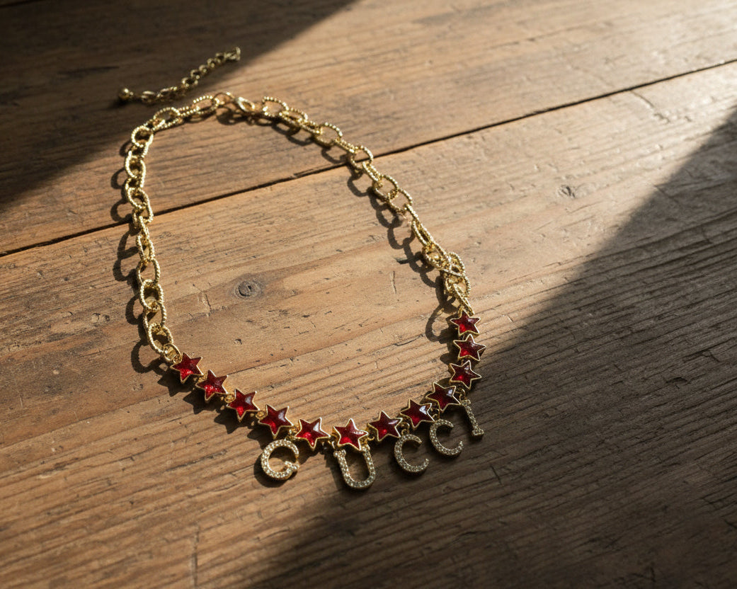 335 - Upcycled Gold Pendant Necklace