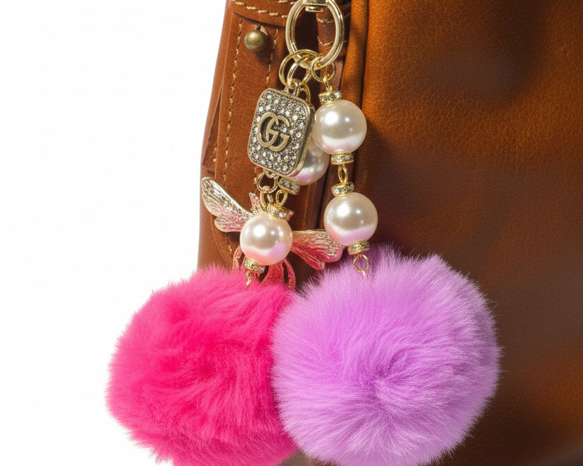 701- Upcycled Pendant Bag Charm
