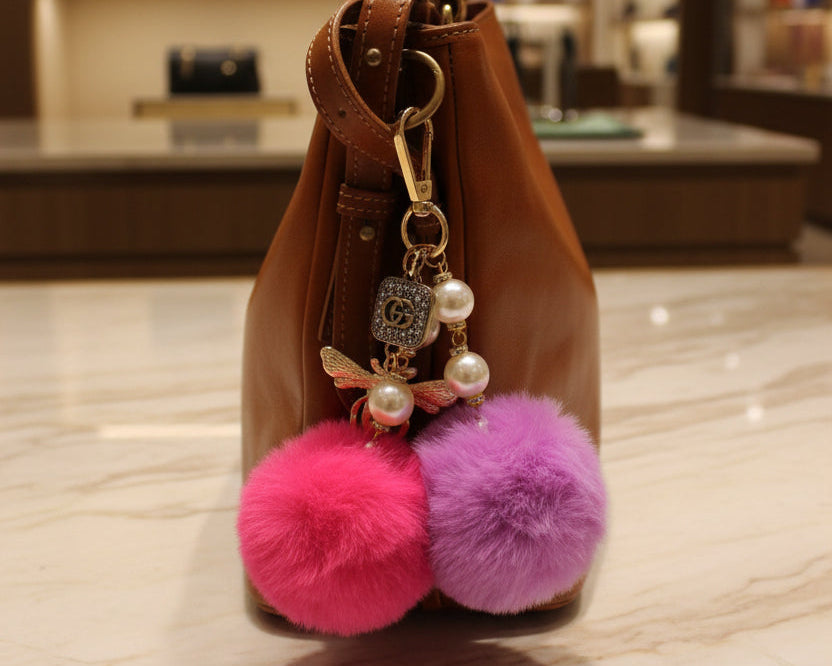 701- Upcycled Pendant Bag Charm