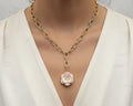 183 - Upcycled Gold Pendant Necklace