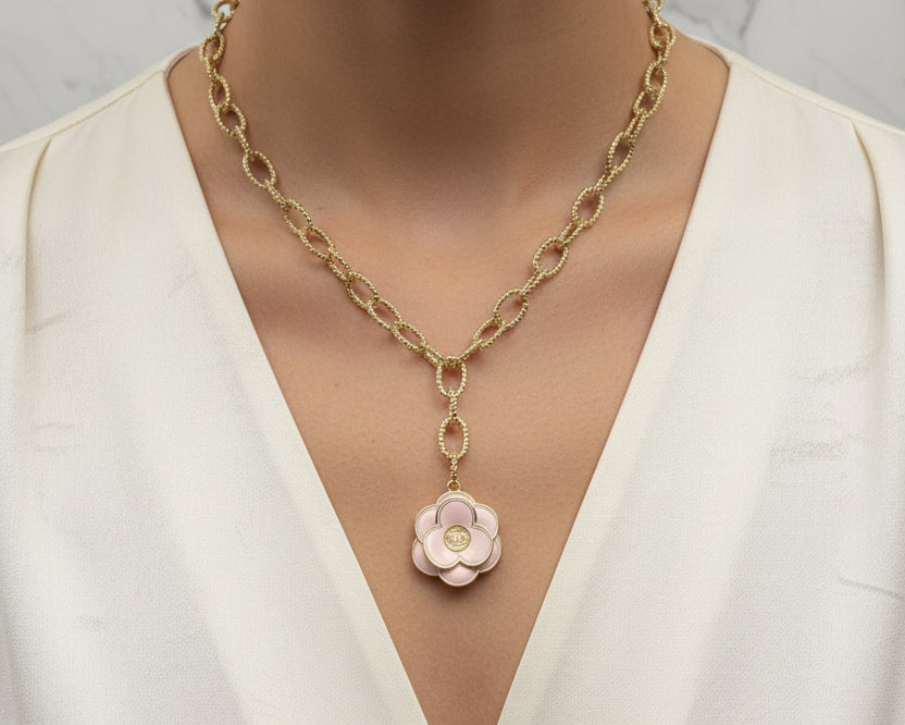183 - Upcycled Gold Pendant Necklace