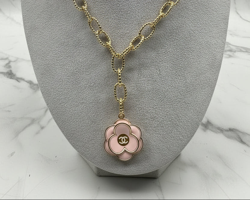 183 - Upcycled Gold Pendant Necklace