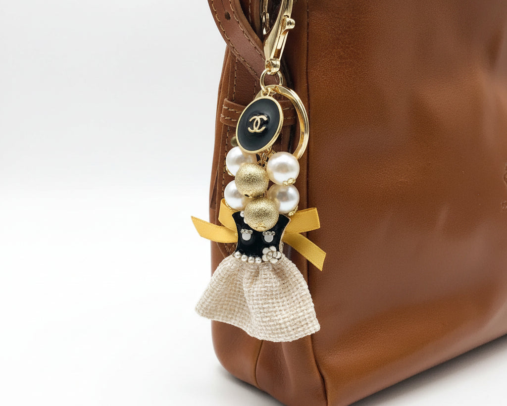 709- Upcycled Pendant Bag Charm