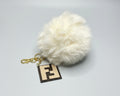 749- Bag Charm with White Pompom