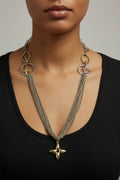 333 - Upcycled Multi Metal Star Necklace