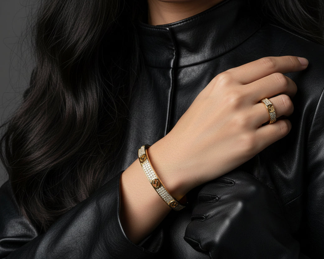 502- Gold Open Bangle