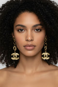 477 - Upcycled Gold  Dangle Earrings