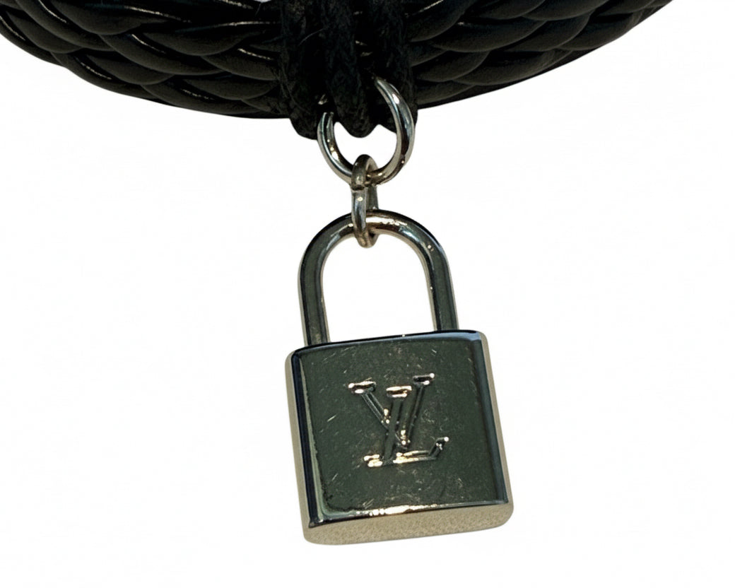 82 - Upcycled Silver Lock Pendant Bracelet