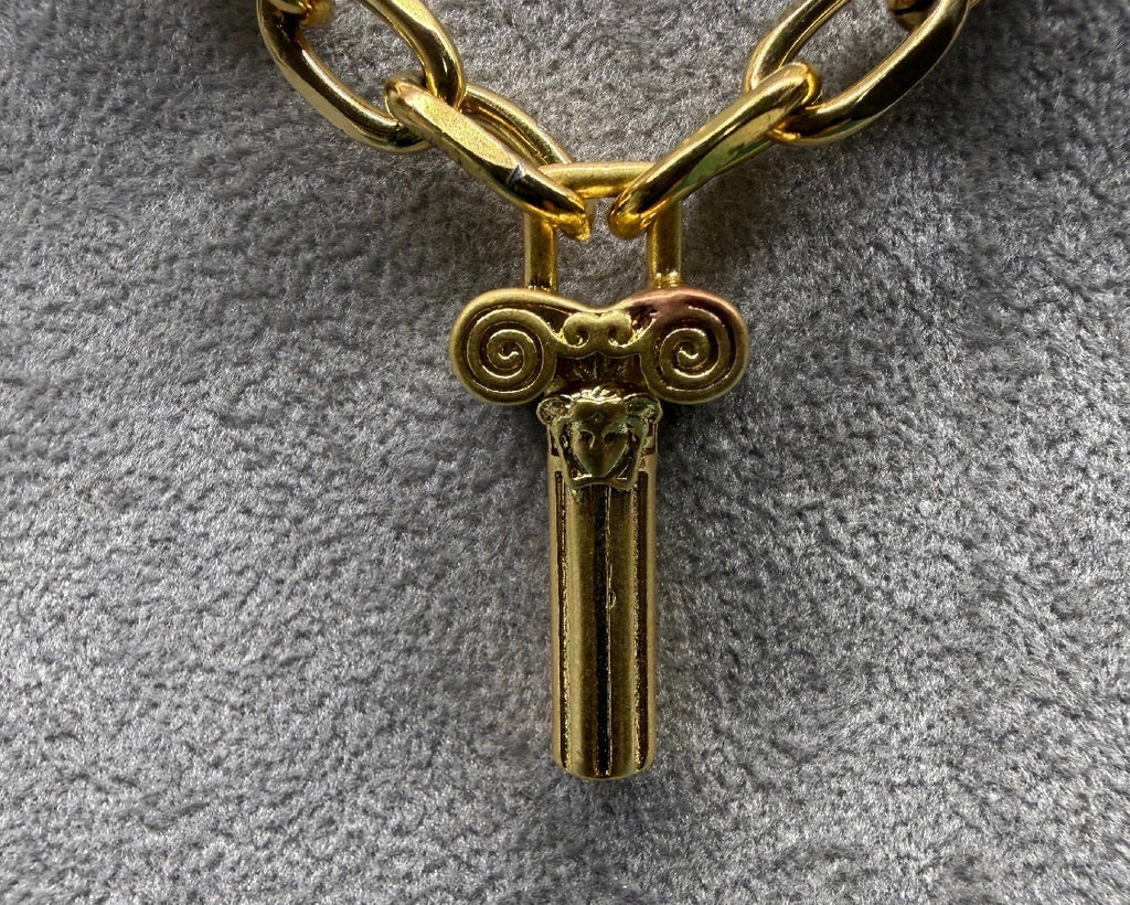 152 - Upcycled Gold Pendant Necklace