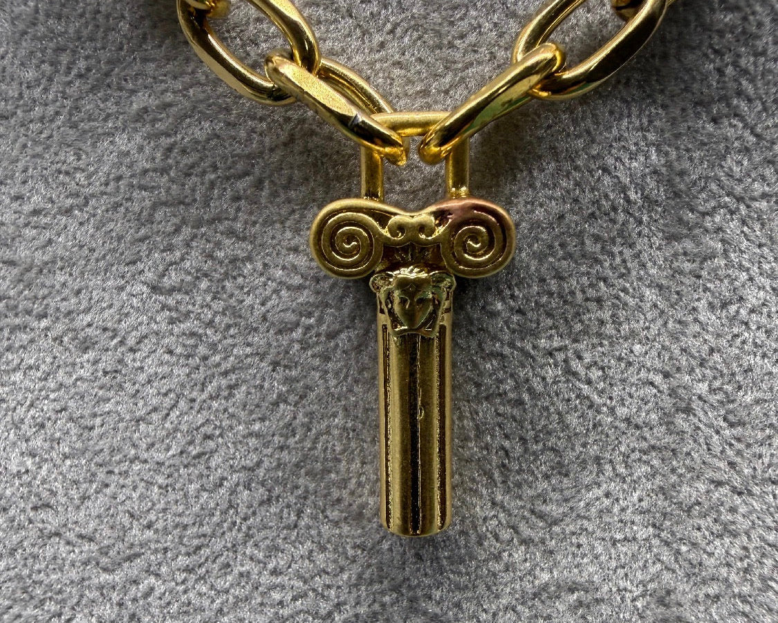 152 - Upcycled Gold Pendant Necklace