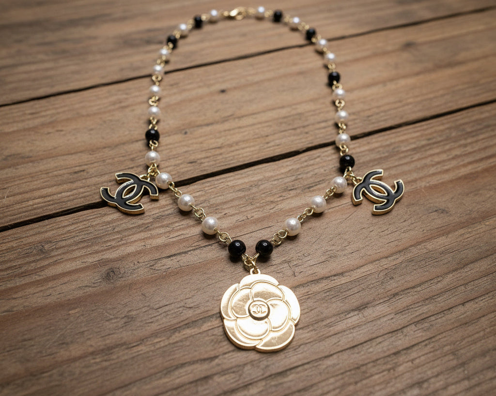 353 - Upcycled Gold Pendant Necklace