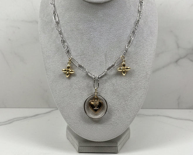 332 - Upcycled Silver Pendant Necklace