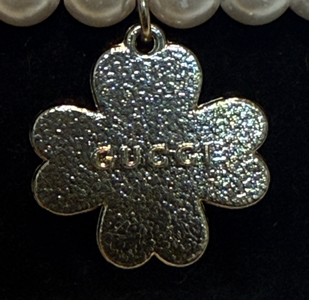 59- Upcycled Clover Bracelet with Purple Rhinestones