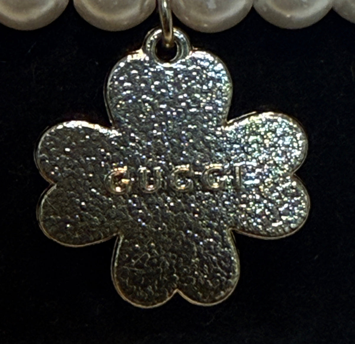 59- Upcycled Clover Bracelet with Purple Rhinestones