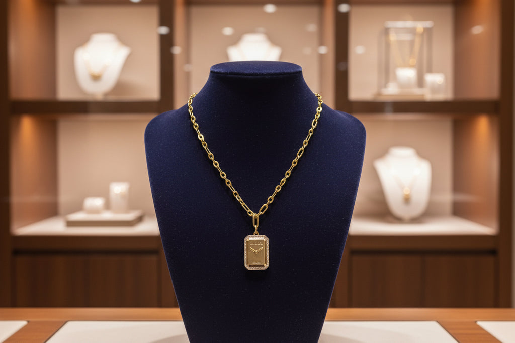 348 - Upcycled Gold Pendant Necklace