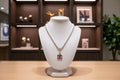 136- Upcycled Fushia Pendant Necklace