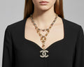 327 - Upcycled Gold and Silver Pendant Necklace