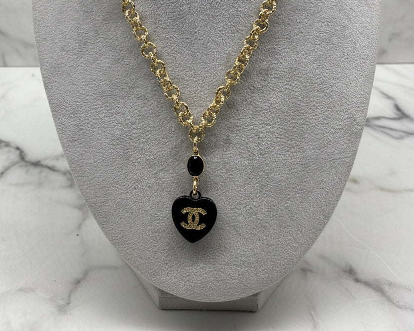 206 - Upcycled Gold Pendant Necklace