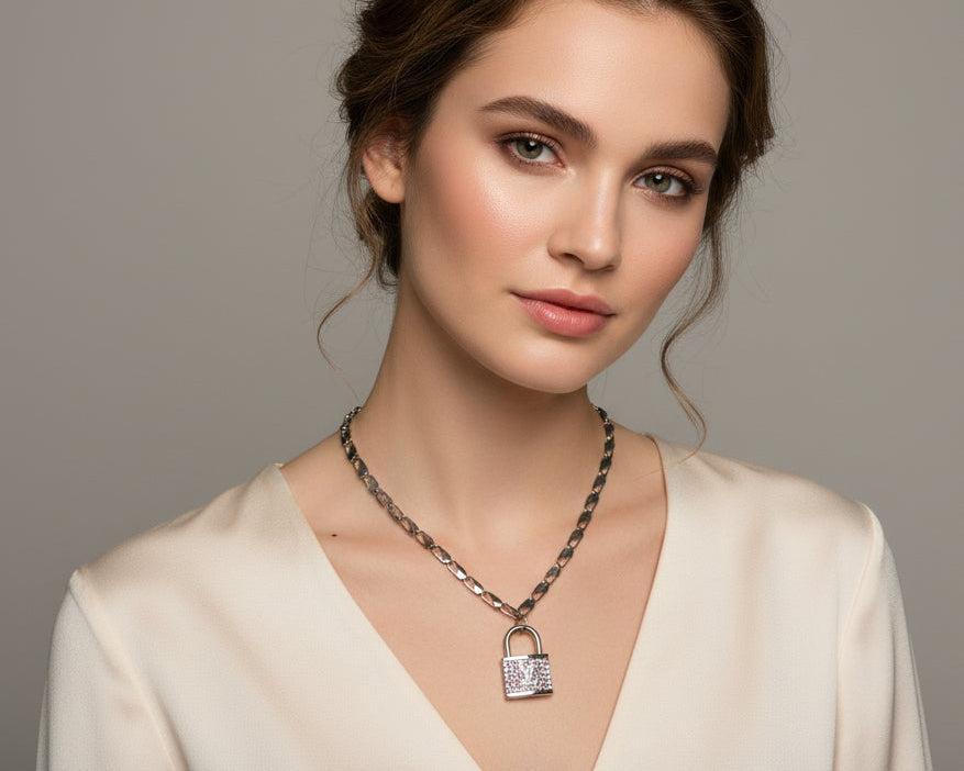 328 - Upcycled Silver Pendant Necklace