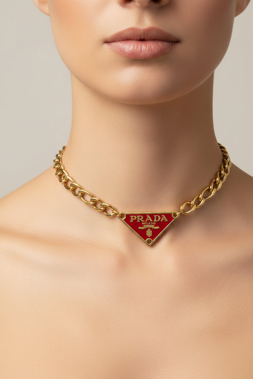 349 - Upcycled Gold Pendant Necklace