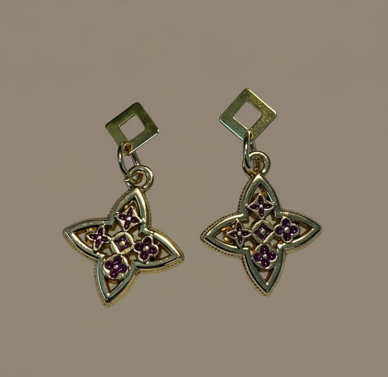 470 - Gold Star Earrings