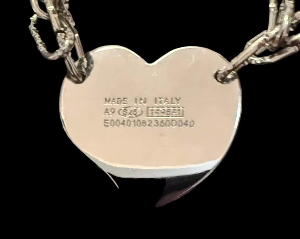 127 - Upcycled Silver Triple Chain Pendant Necklace