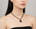 266 - Upcycled Black Necklace