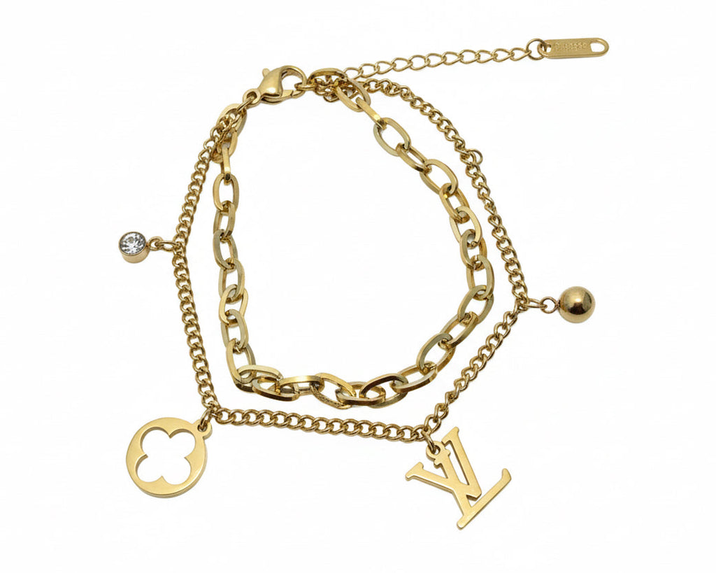 79 -Gold Charm Bracelet