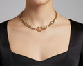 203- Gold Heart Choker Necklace
