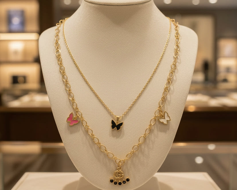 119 - Upcycled Gold Pendant Necklace