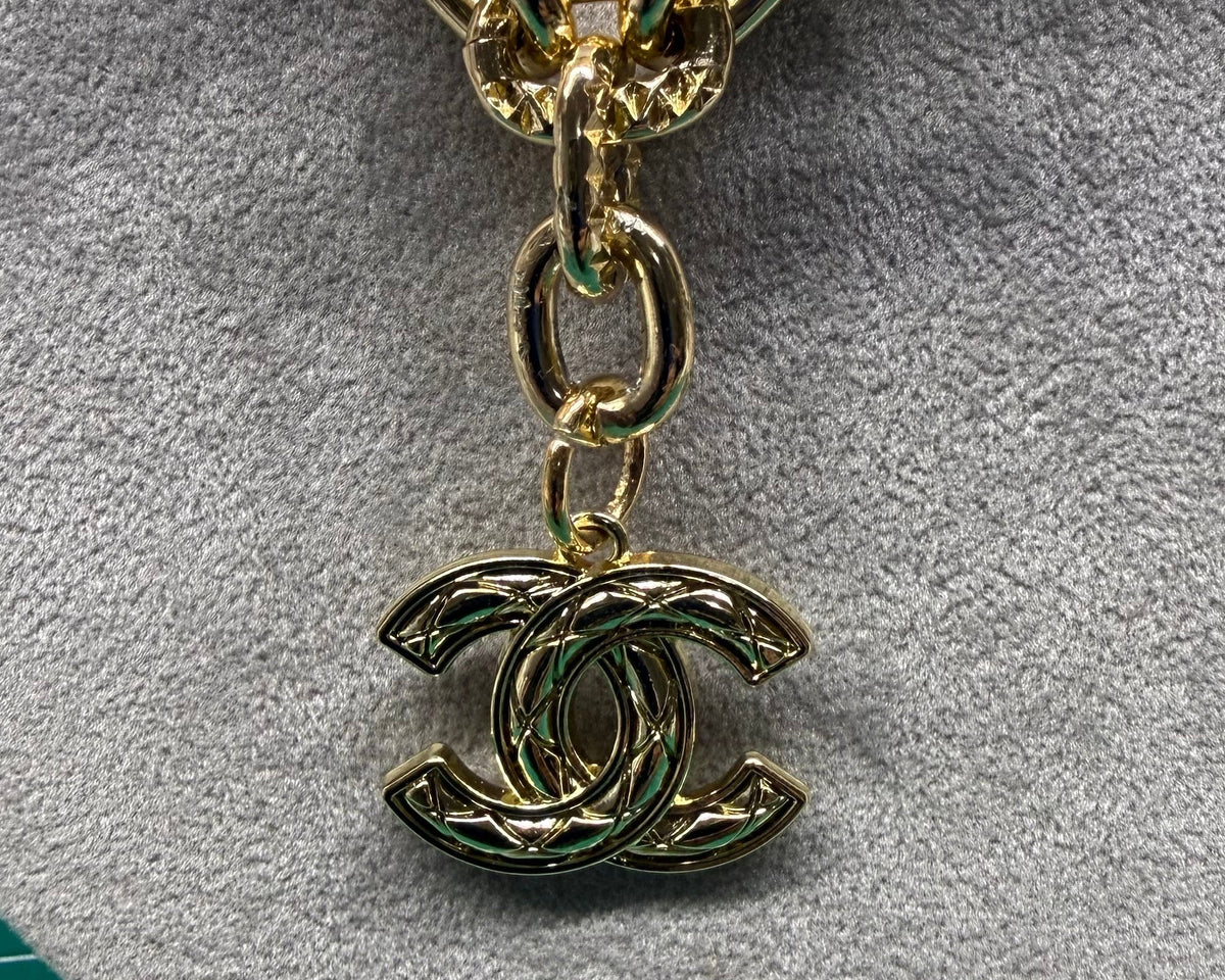 126 - Upcycled Gold Pendant Necklace