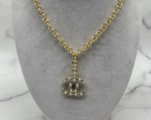 133 - Upcycled Gold Pendant Necklace