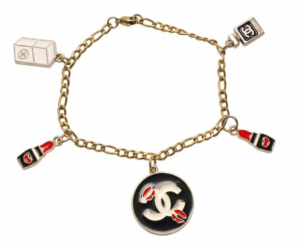 91 - Upcycled Gold Pendent Bracelet