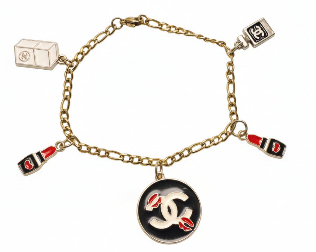 91 - Upcycled Gold Pendent Bracelet
