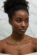 164 - Upcycled Gold Pendant Necklace