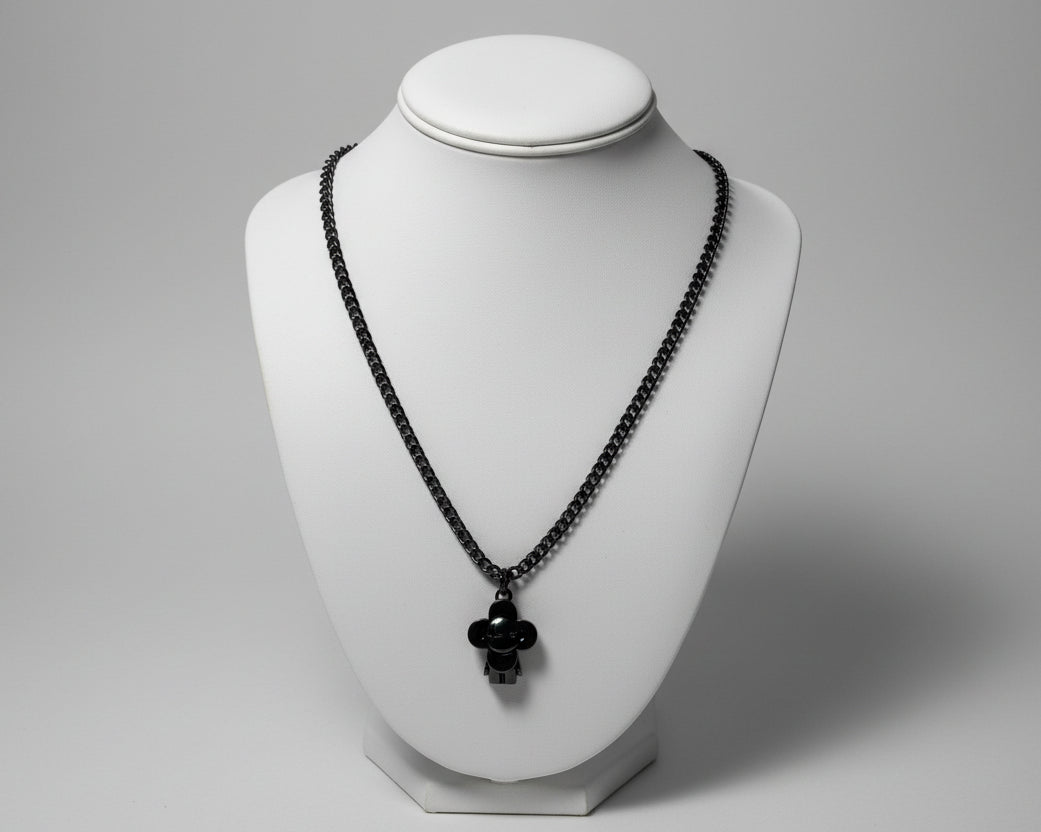 266 - Upcycled Black Necklace