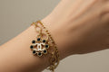 60- Upcycled Gold Pendant Bracelet