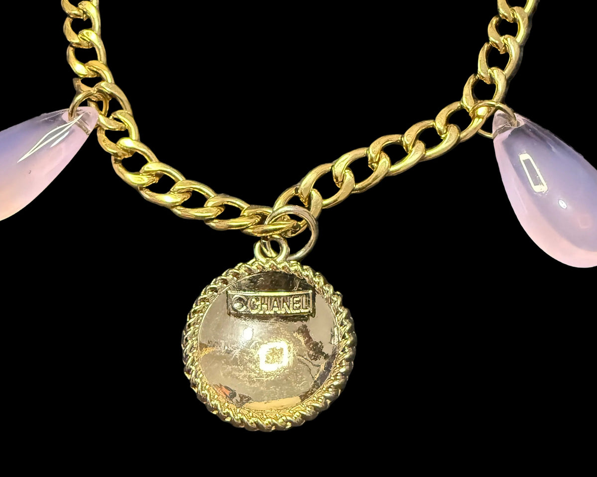 58 - Upcycled Gold Pendant Bracelet