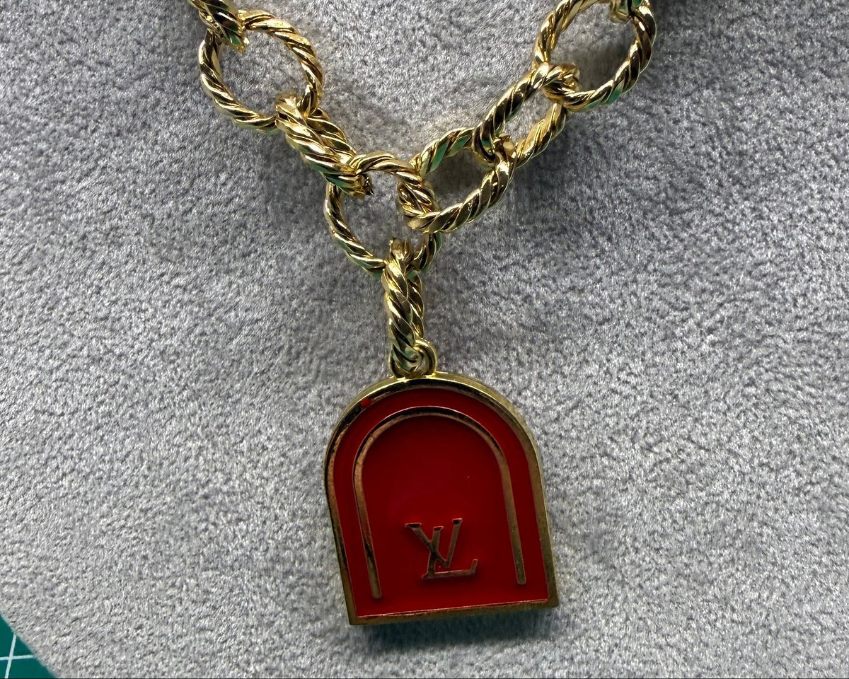 330 - Upcycled Gold Pendant Necklace