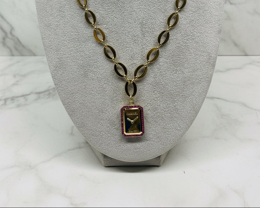 194 - Upcycled Gold Pendant Necklace