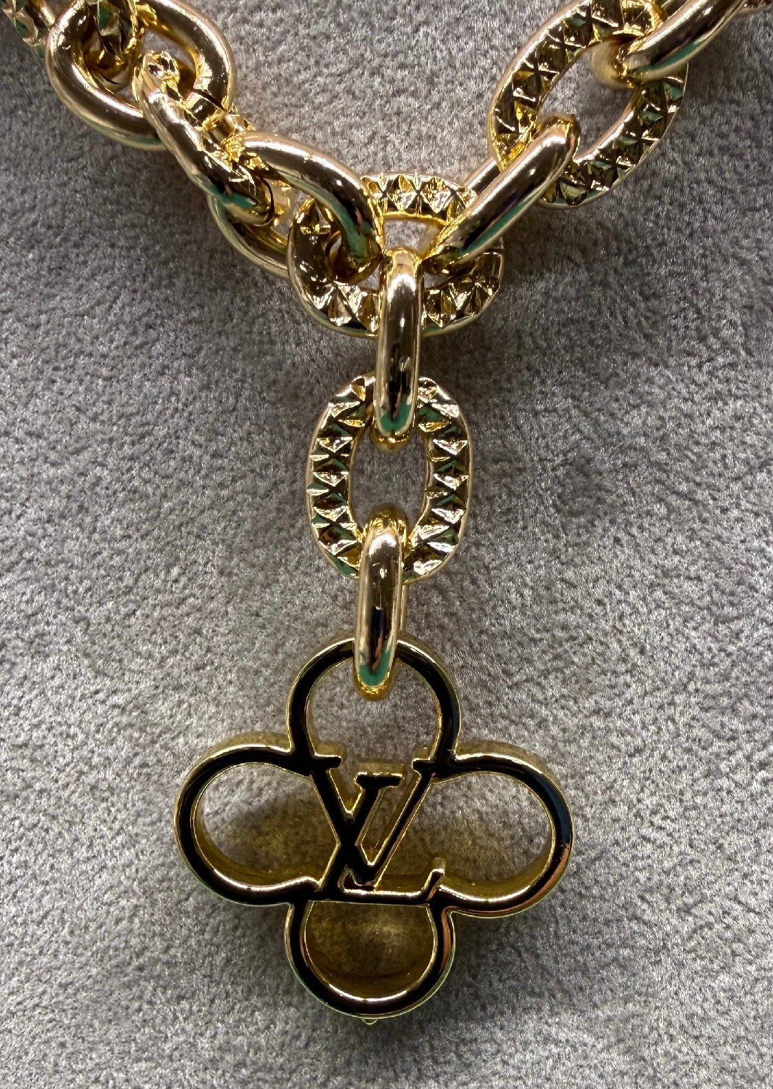 164 - Upcycled Gold Pendant Necklace