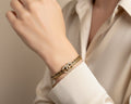83 - Gold Upcycled Reversible Bracelet