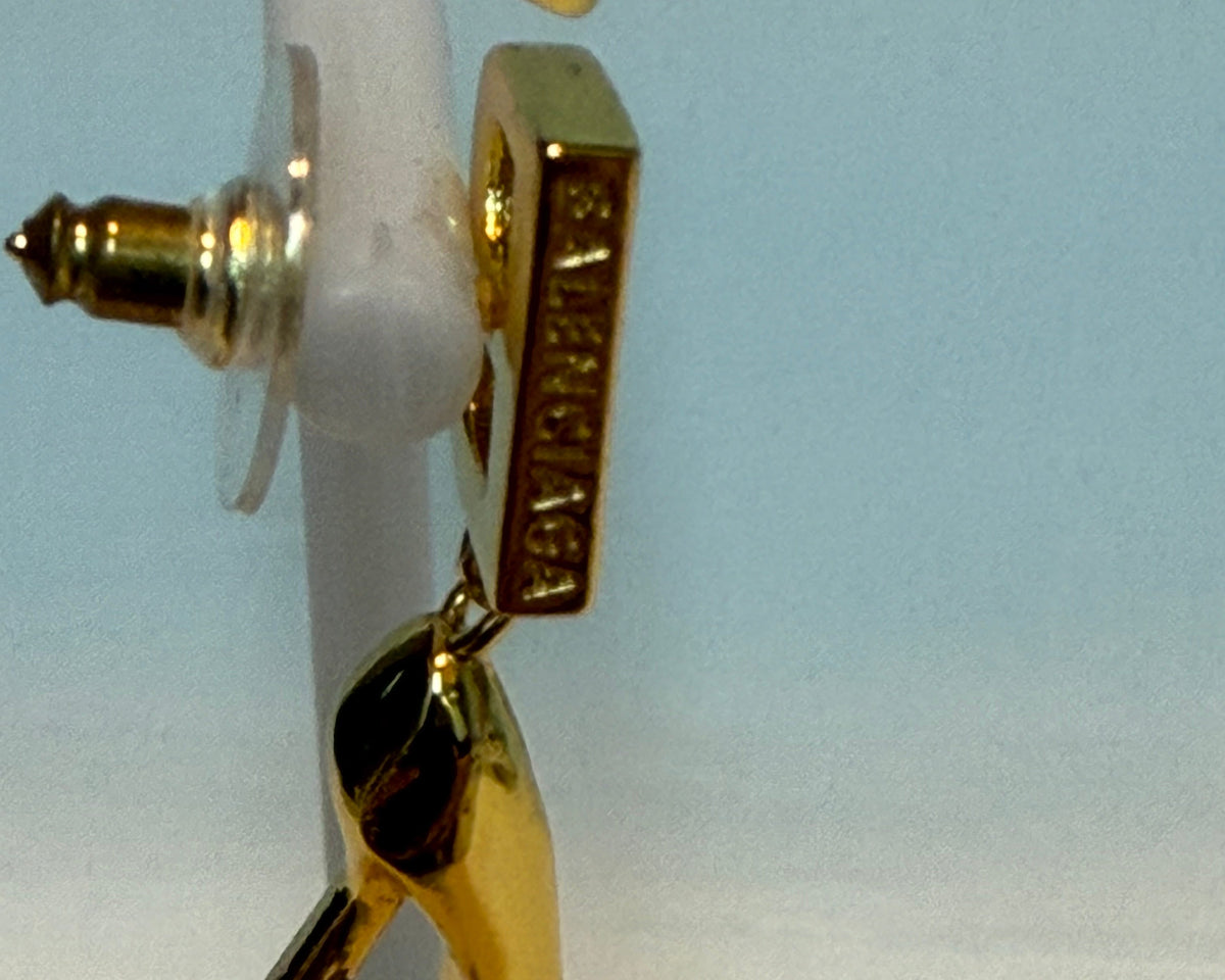 422 - Upcycled Gold High Heel Earrings