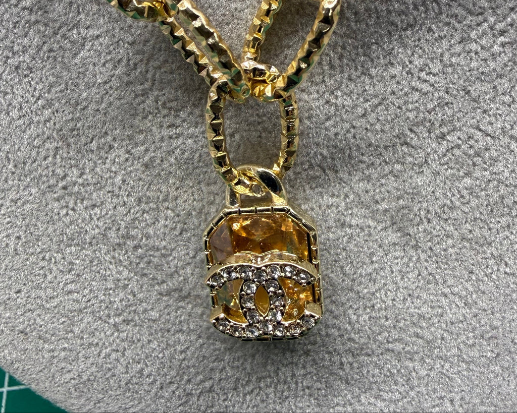 167 - Upcycled Gold Pendant Necklace
