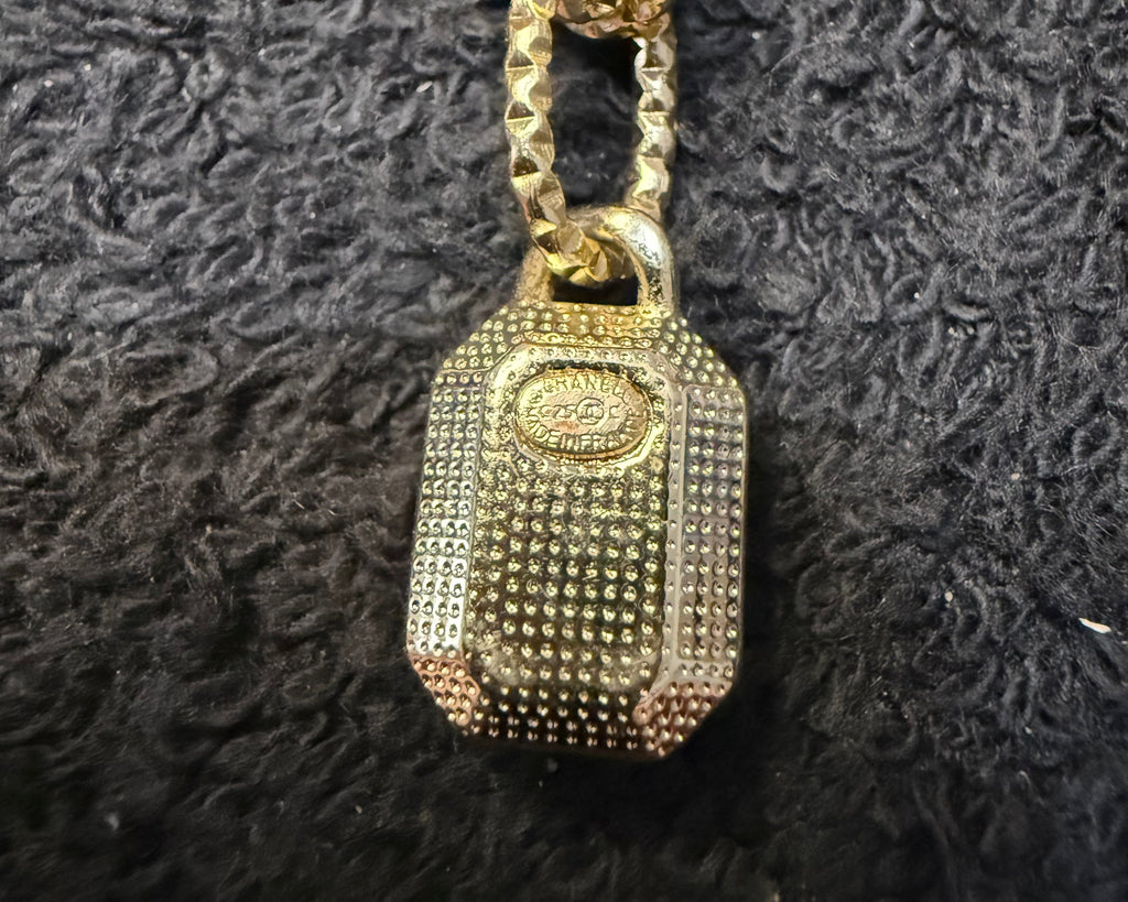 167 - Upcycled Gold Pendant Necklace